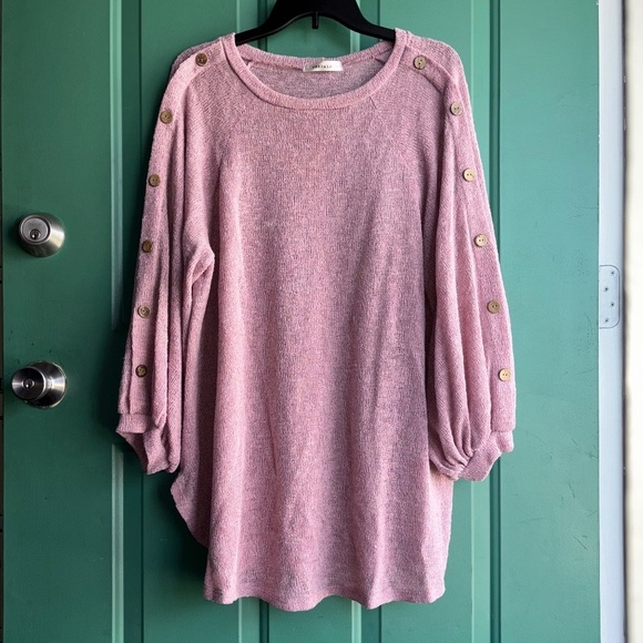 Emerald Tops - Emerald 1x soft lightweight pink long sleeved top